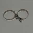 2 Pack 3.5" T-Bolt Hose Clamps, 304 Stainless Steel Turbo Intake Clamp, Working Range 95mm-103mm for 3.5" Hose ID