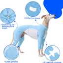ROZKITCH Dog Cooling Sun Protection Suit, 2-in-1 Full Body & Front-Leg Dog UV Shirt with Adjustable Drawstring, Breathable Mesh Belly, Summer Dog Apparel for Small Blue M