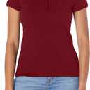 IZOD Junior's Uniform Short Sleeve Interlock Polo (Red, XS)