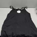 ANRABESS Women Athletic Dress Summer Tennis Workout Active Sports Mini Romper Dress Built in Shorts Travel Vacation Clothes (Large, Black)