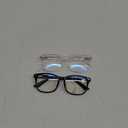 TIJN Progressive Multifocus Reading Glasses for Women Anti Blue Light Blocking Readers Vintage Square Nerd Eyeglasses (04-(2pack)black+transparent)