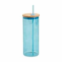 Multi-function Glass Cup with Lid Transparent Juice Tumbler with Straw for Cold Beverages for Home Cafes and Parties