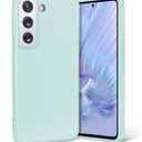 for Galaxy S22 Case, Liquid Silicone Slim Soft TPU Fit Full Body Protection Shockproof Phone Cover for Galaxy S22 6.1" 2022 (Mint)