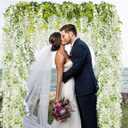 ZINHO 60 Branches Wisteria Hanging Flowers, Artificial White Wisteria Flowers Garland for Wedding Arch Ceremony Party Garden Home Backdrop Decor