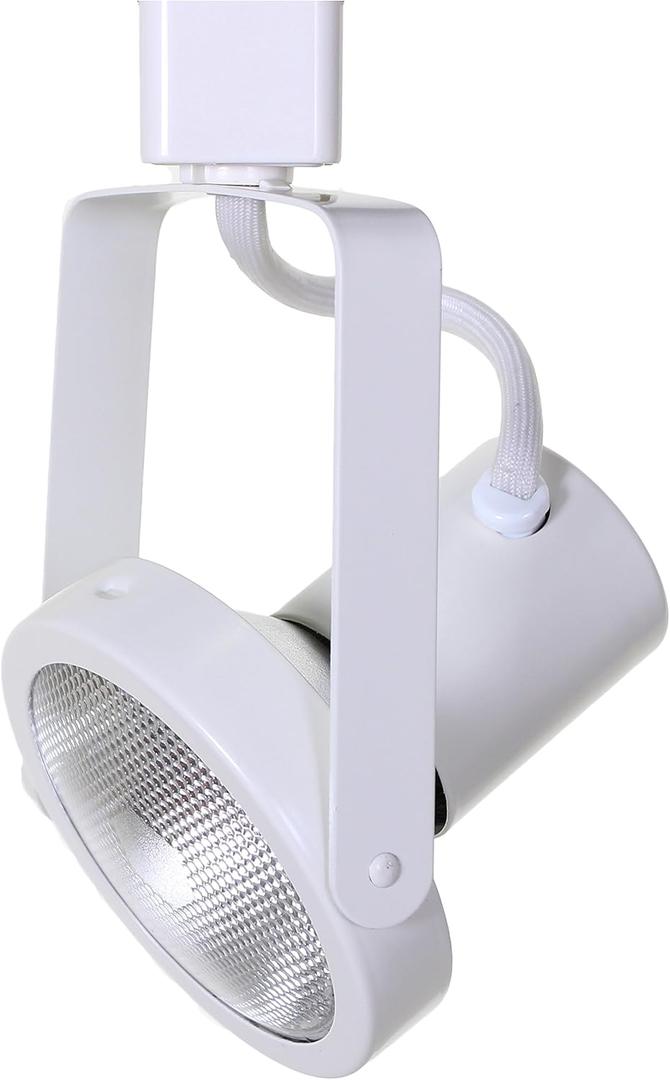 PAR30 Gimbal Ring Line Voltage Track Lighting Head White