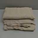 MIULEE Taupe Linen Curtains 96 Inch Long for Bedroom Living Room, Soft Thick Linen Textured Window Drapes Semi Sheer Light Filtering Back Tab Rod Pocket Burlap Look Farmhouse Country Decor, 2 Panels