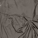 Floerns Women's Plus Size Asymmetrical Neck Long Dress Ruched Slit Hem Cocktail Dress (XX-Large Plus, Coffee Brown)