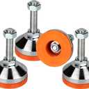 Heavy Duty Leveling feet,Leg Leveler 2.36" Dia Base,Adjustable Leveling feet M12 Thread, 1300 Lb Capacity,Capacity for Workbench, Machine, Cabinet, (D60xM12x50,4 Pack)