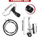 Complete Bike Brakes SetInner and Outer Callipers Cables Lever Kit Universal Bike Front and Rear MTB Brake with Multi-Tool Wrenches Silver