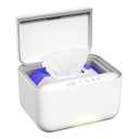Baby Wipe Warmer Dispenser Holder with 3 Level Surround Temperature ControlDiaper Water Wipe Holder Container with Light for Wipe, Towel, Wet Tissue (White)
