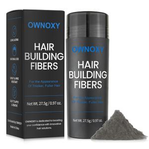 Hair Fibers for Thinning Hair - Hair Building Fibers for the Appearance of Thicker, Fuller Hair, Hair Thickening Fibers for Men and Women - Easy to Apply & Remove, 27.5g/ 0.97oz (Gray)