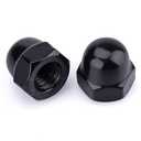 M10-1.5 Hex Head Acorn Cap Nuts, 304 Stainless Steel 18-8 Hexagon Head Acorn Dome Cap Nuts, Black Oxide Finish, Hex Drive, 20 PCS