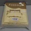 FOSSA Duvet Cover Set 100% Washed Cotton Linen Feel Super Soft Breathable Cozy 3 Pieces Bedding Sets Solid Pastel Yellow Queen (Light Yellow (No Comforter))