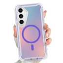 LEOMAKRON Made for Samsung Galaxy S25 Plus Case Iridescent Laser, Purple