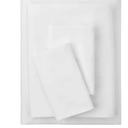 Piece 300 Thread Count White Cotton Blend Percale Bed Sheet Set, King (Size 144x176", 2 Pillow Case 24x30)