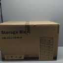 424 QT / 106 Gal Magnetic Door Storage Bins Collapsible Stackable w/1 Lid, Heavy Duty Plastic Cabinet with Wheels for Home Office Organization (White)