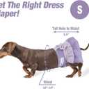 Pet Soft Female Dog Diapers - 3 Pack Washable Dress-Style Dog Diapers Female for Girl Dogs in Heat - Reusable Doggy Period Panties Puppy Diapers (Classic, S) (Small:10''-14'')