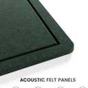 Fluxynara Felt Bulletin Board, 35.4"x23.6", Christmas Green