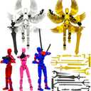 T13 Action Figure Set 5 Pack, Titan 13 Action Figure, Dummy 13 Action Figures, Nova 13 Robot Toy, 3D Printed Lucky T 13 Toy for 6-12 Years Old Kids, Grandson Birthday for Boys