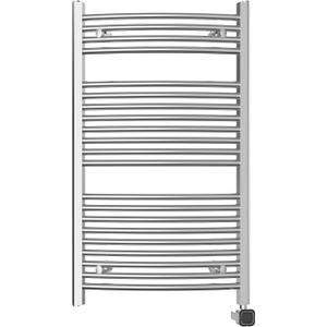 HEATGENE Smart Towel Warmer with Timer and Temperature Control, Large Smart Liquid Filled Towel Rails, Wall-Mounted Plug-in/Hardwired Towel Racks Compatible with Alexa and Google Home, Chrome, H 47.24 × W 23.62