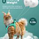 FAYOGOO Escape Proof Cat Harness and Leash Set for Walking, Secure-Fit Step-in Cat Vest Harness, Soft & Lightweight for Kittens and Large Cats, L
