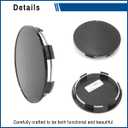 2.6in Wheel Center Caps 66mm ABS Plastic Wheel Center Hubcaps 4Pcs, Glossy Black, Snap-in Installation Diameter: 60.0mm/2.38in