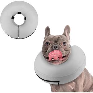Supet Inflatable Dog Cone Collar Alternative After Surgery, Doggie Neck Donut Collar Recovery ECollar for Post Surgery, Soft Dog Cone for Small Medium Puppies Cats, Small