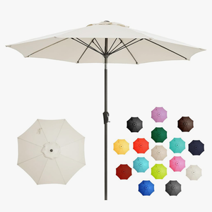 LOUNZY 9FT Large Outdoor Patio Umbrella Table Umbrella-UV Resistant,Easy Push Button Tilt and Crank,8 Sturdy Fiberglass Ribs Pool Umbrella for Patio,Backyard,Deck,Yard,MarketAmazon's Choice