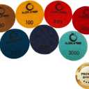 (3PACK) 80MM/3" Professional Diamond Floor Polishing Pad for Concrete, Terrazzo, Stone Floor, Velcro Backed for Floor Grinder, Wet& Dry Use-Premium Quality(Grit 100# x3pcs)