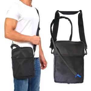 Catheter Bag Holder,with Urine Drainage Bag Holder & Adjustable Strap for Wheelchair w/Drain Tube Cover & Adjustable Strap, Foley Catheter Bag Covers, for Privacy & Dignity,Walker & Bed (Black-1)