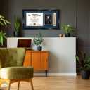 GraduationMall 11x22 Black Diploma Frame with Tassel Holder and Picture for 8.5x11 Certificate 5x7 Photo,Real Glass,Navy over Gold Mat