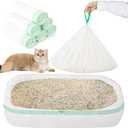 60 Count 36"x18" Large Litter Box Liners,XL Jumbo Drawstring Extra Thick Cat Litter Bags,Extra Durable Cat Litter Bags for Pet Supplies