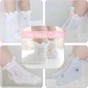 Toddler Ruffle Baby Girls Socks Cute Princess Knit Cotton Lace Top Frilly Infant White Dress Socks