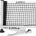 JOOLA Snapper Professional Table Tennis Net and Post Set - Portable and Easy Setup 72" Regulation Size Ping Pong Spring Activated Clamp Net, Silver