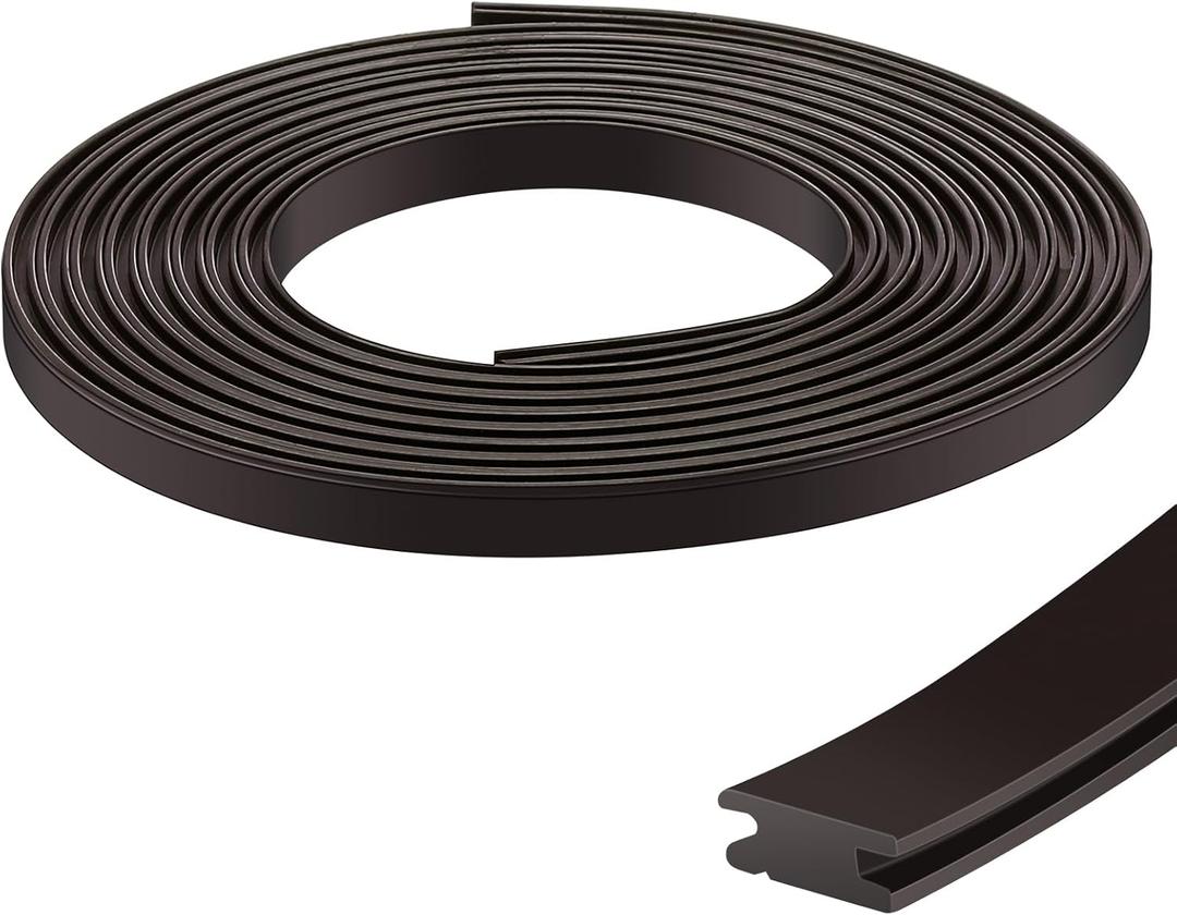 75 Inch Shower Door Magnetic Strip Replacement Flexible Magnetic Strip Insert for Framed Semi Framed Swinging Glass Shower Doors, Black(1 Roll)