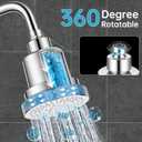 Shower Head Set 25 Stage Shower Filter Combo with 3 Spray Settings, High Pressure Shower Head with Filters for Dry Hair and Skin, Removes Chlorine & Heavy Metals, Showerhead Filter Chrome