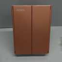 deweisn Dresser Mount Tri-Fold Lighted Vanity Mirror with 21 LED Lights, Touch Screen and 3X/2X/1X Magnification, Two Power Supply Modes Make Up Mirror,Travel Mirror (Rose Gold)