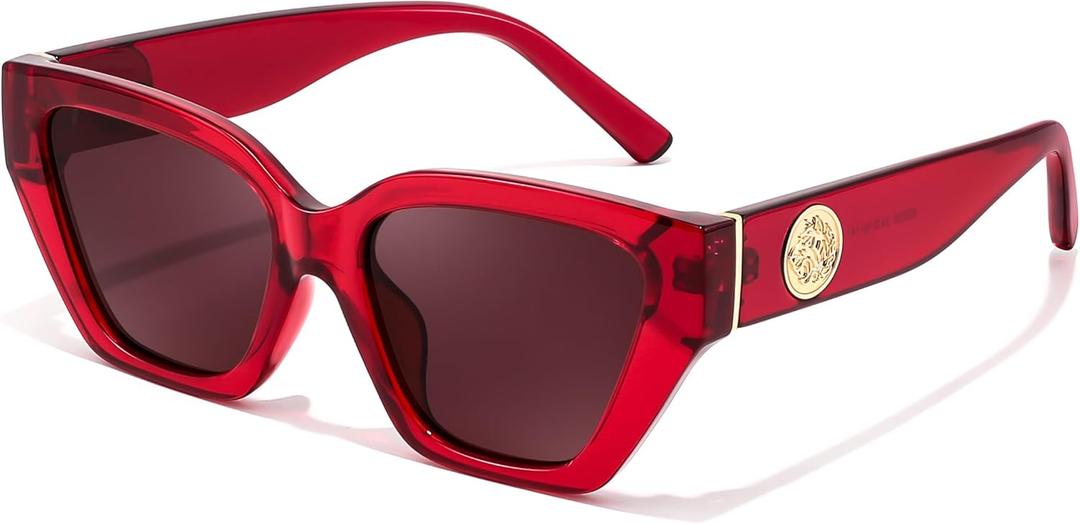 FEISEDY Women's Polarized Cat Eye Sunglasses - UV400 Protection, Trendy Design for Driving & Daily Wear B0299
