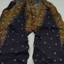 LOFBAZ Harem Yoga Pants for Women Hippie Boho PJs Lounge Beach Print Plus (Medium, Peacock 1 Black)