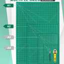 Self Healing Cutting Mat, Density-upgraded 18inch x 12inch Sewing Mat for Crafts, 5-Ply Rotary Cutting Board Double-sided for Cutting Quilting Modeling Projects, Green