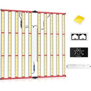 AGLEX 1000W LED Grow Lights, Full Spectrum Grow Light with UV IR, Daisy Chain Plant Bar Style Grow Light Foldable & Dimmable for Indoor Growing Commercial Hydroponic Growing Lamp 6x6ft Core Coverage