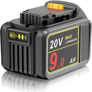 TREE.NB DCB209 20V 9000mAh Battery Replacement for Dewalt N123283 DCB201-2 DCB200 DCB203 DCB204 DCB206 DCB181-XJ DCB181 DCB180 20V DCF/DCD/DCG/DCS Series Cordless Tools with LED Indicator