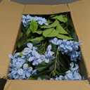 Lunmon 2 Pack 3ft Blue Artificial Hydrangea Tree Faux Hydrangea Tree UV Resistant Faux Silk Plant with Cement Base Pot Realistic Topiary Plant for Indoor Outdoor Garden Office Home Porch Patio Decor