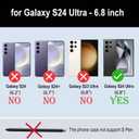 for Samsung Galaxy S24 Ultra Wallet Case for Women, [Wireless Charging] [RFID Blocking] [12 Card Holder], Leather Detachable Magnetic Strap Phone Case for Galaxy S24 Ultra 6.8", Blackish Green
