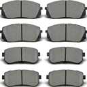 ALADICHE Ceramic Front Rear Brake Pads Compatible with 2011-2016 Hyundai Tucson Kia Sportage