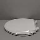 Elongated Toilet Seat Slow Close, Quiet Toilet Seat Cover with Never Loosen Durable Toilet Seat Lid Easy to Install & Clean, Polypropylene (PP), White (Elongated 18.5")