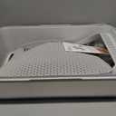 Stainless Steel Litter Box | XL Enclosed Cat Litter Boxes with Lid for Big Cats | High Sided, Anti-Urine Leakage | Non-Stick Bottom & Includes Litter Mat & Metal Scoop