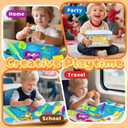 VConejo Dough Tools Play Sets for Kids, 37pcs Clay and Dough Accessories with Storage Container, Mat, Cutters, Rolling Pins, Safety Scissors, Stamps, Animal and 3D Dino Makers for Boys Girls