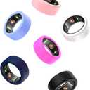 5 x Elastic Ring Cover for Oura Ring Gen3, Silicone Protective Cover for Oura Ring Working Out, Ring Case Compatible with Oura Ring Gen3 Size 6 7 8 9 10 11 12 13(6 Pcs)