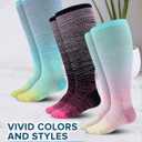 Doctor's Select 3 Pairs Plus Size Compression Socks Wide Calf | Bamboo Viscose Knee High Socks for Circulation Support | Wide Compression Socks (4X-Large)